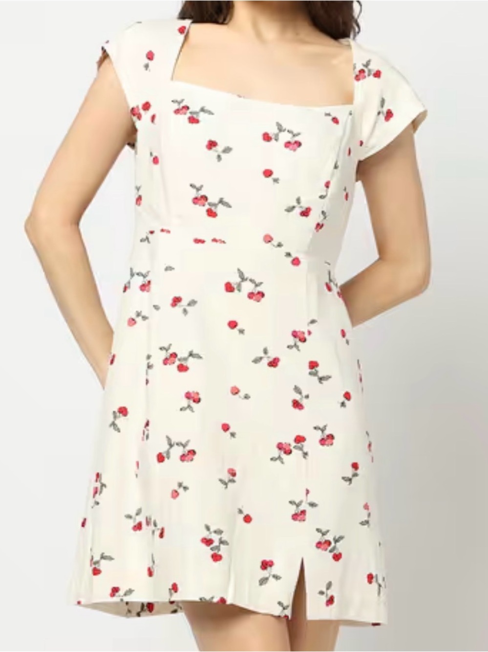 GAP Cream Dress with Red Cherry Print